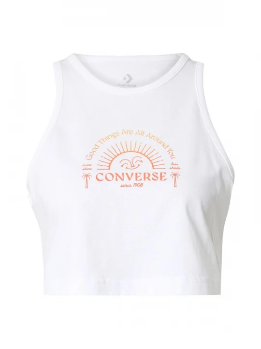 Foto van product CONVERSE Top 'Good Vibes' oranje / lichtoranje / wit