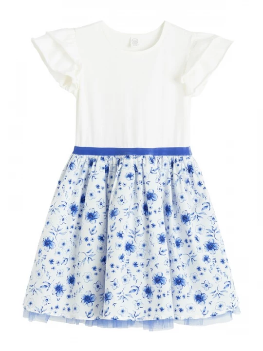 Foto van product Cool Club Jurk blauw / wit