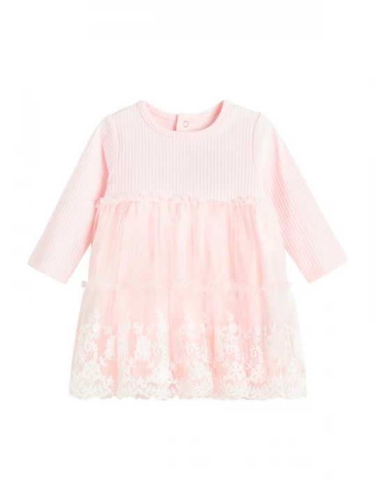 Foto van product Cool Club Jurk rosa / wit