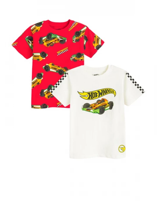 Foto van product Cool Club Shirt 'HOT WHEELS' rood / natuurwit
