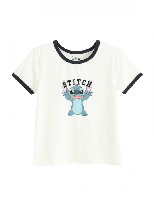 Foto van product Cool Club Shirt 'LILO&STITCH' blauw / zwart / wit