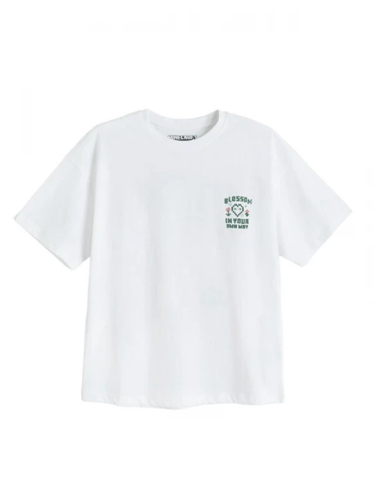 Foto van product Cool Club Shirt 'MINECRAFT' groen / wit