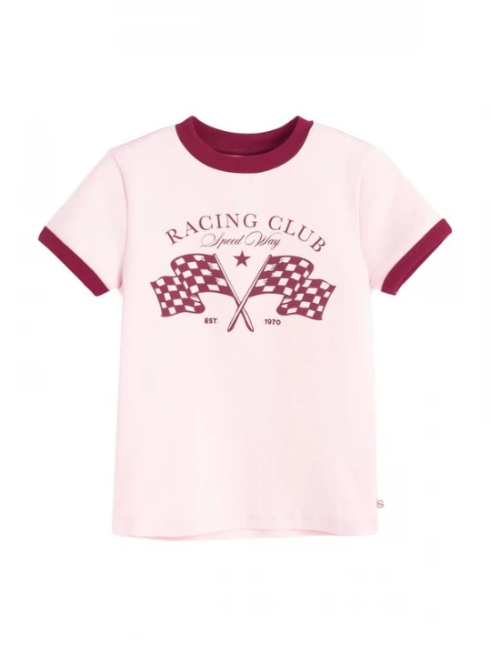 Foto van product Cool Club Shirt pastelroze / donkerroze