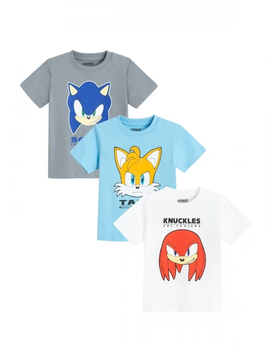 Foto van product Cool Club Shirt 'SONIC' smoky blue / azuur / wit