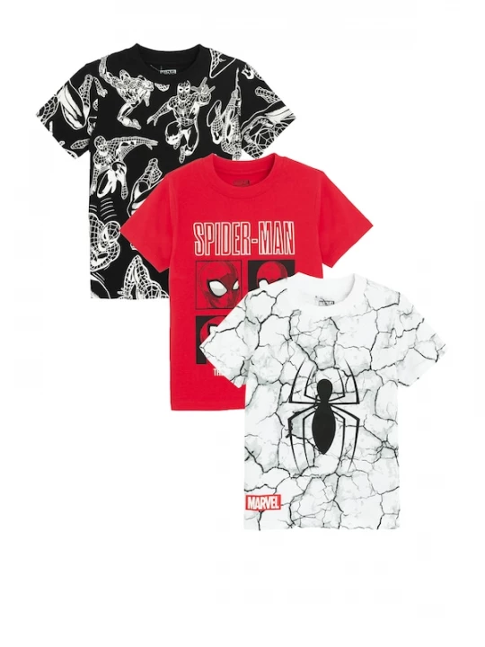 Foto van product Cool Club Shirt 'SPIDER-MAN' rood / zwart / wit