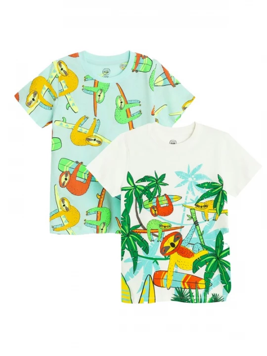 Foto van product Cool Club Shirt turquoise / geel / groen / wit