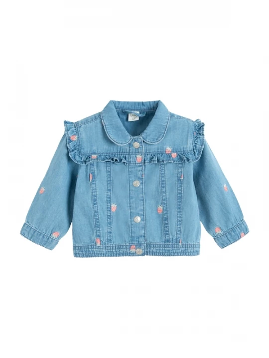 Foto van product Cool Club Tussenjas blauw denim / lichtgroen