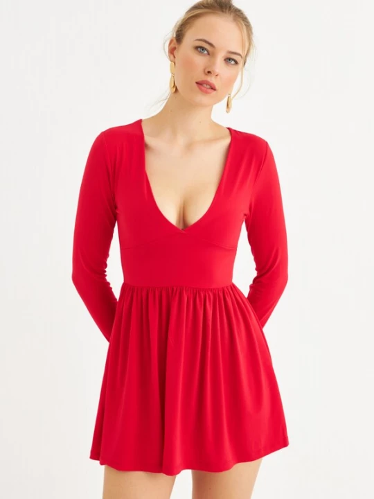 Foto van product Cool & Sexy Jurk bloedrood
