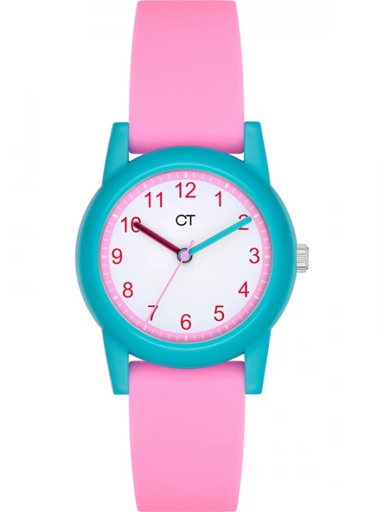 Foto van product Cool Time Horloge cyaan blauw / rosa / wit