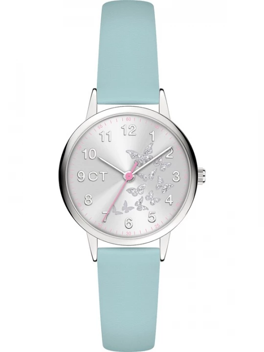 Foto van product Cool Time Horloge pastelblauw / zilver