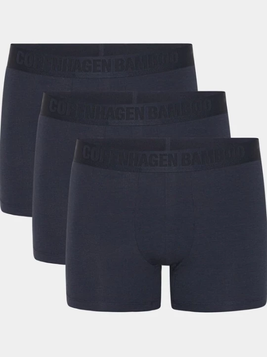 Foto van product Copenhagen Bamboo Boxershorts '3 par bambus underbukser i navy' navy