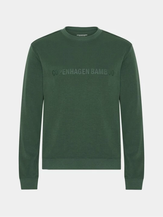 Foto van product Copenhagen Bamboo Sweatshirt 'Grøn bambus sweatshirt med logo' donkergroen