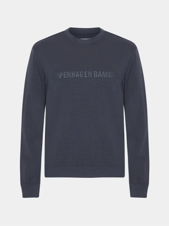 Foto van product Copenhagen Bamboo Sweatshirt 'Mørkegrå bambus sweatshirt med logo' donkergrijs