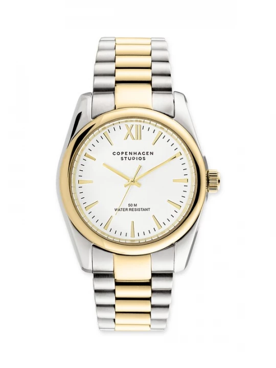 Foto van product Copenhagen Studios Analoog horloge goud / zilver / wit