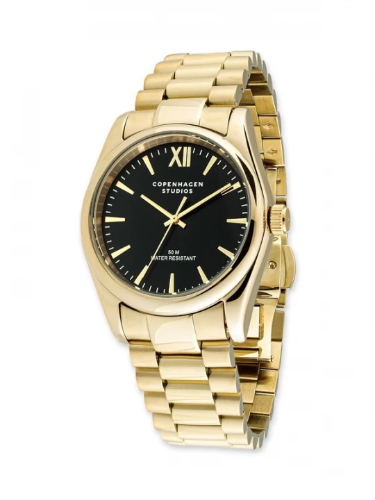 Foto van product Copenhagen Studios Analoog horloge goud / zwart