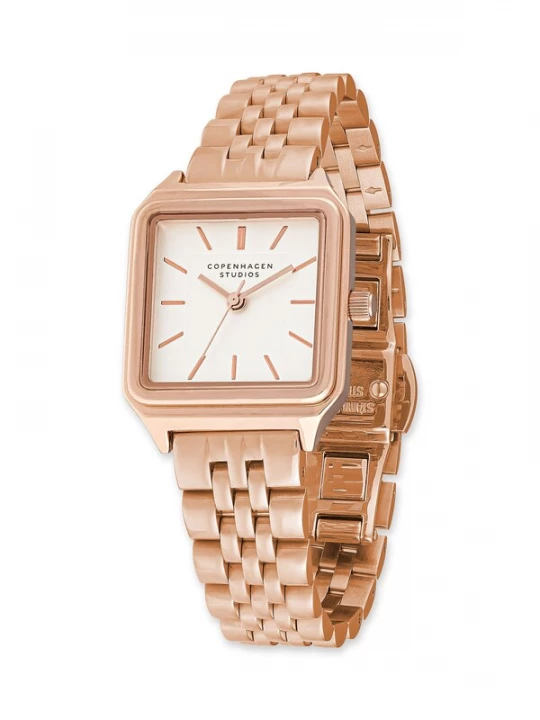 Foto van product Copenhagen Studios Analoog horloge rose-goud / wit