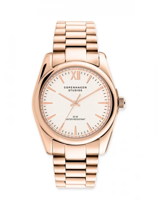 Foto van product Copenhagen Studios Analoog horloge rose-goud / wit