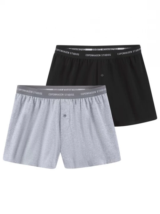 Foto van product Copenhagen Studios Boxershorts grijs / grijs gemêleerd / zwart / wit