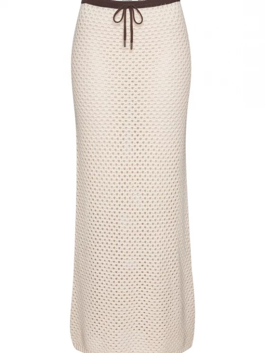 Foto van product Copenhagen Studios Rok beige / chocoladebruin