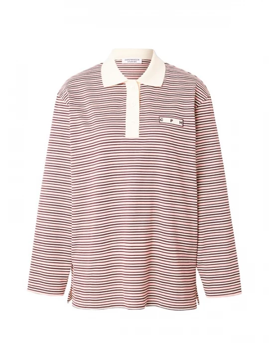 Foto van product Copenhagen Studios Shirt beige / bessen / lichtroze / wit