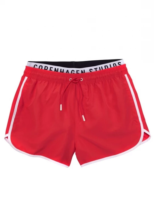 Foto van product Copenhagen Studios Zwemshorts rood / zwart / wit