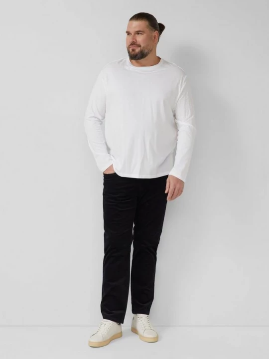 Foto van product Corduroy broek Relaxed Fit / Mid Rise / Straight Leg s.Oliver zwart