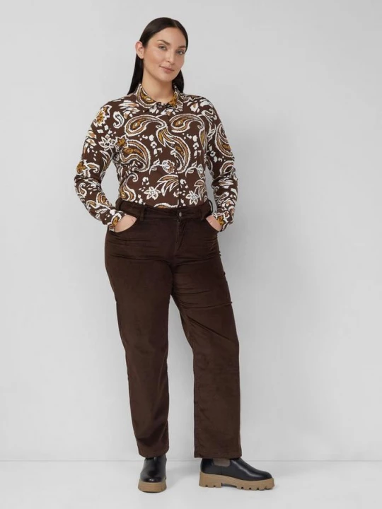Foto van product Corduroy broek / Straight Fit / Mid Rise / Rechte pijp s.Oliver bruin