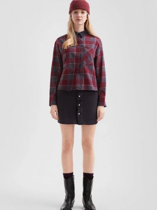 Foto van product Corduroy minirok met knoopsluiting QS grijs