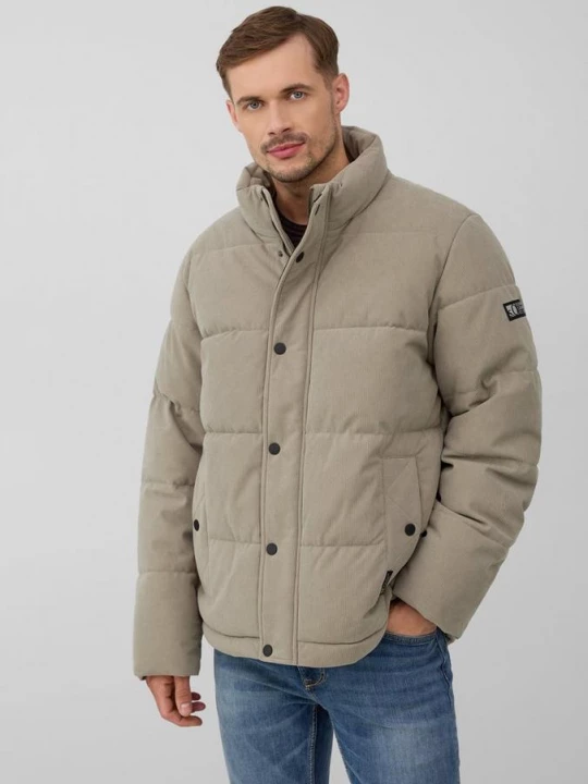 Foto van product Corduroy pufferjack met sportieve details s.Oliver bruin