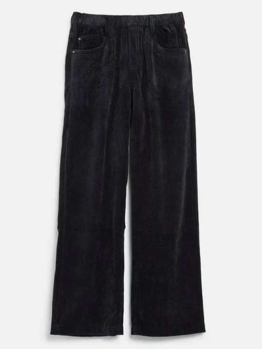 Foto van product Corduroybroek, baggy / relaxed fit / middelhoge taille / wijde pijpen s.Oliver zwart