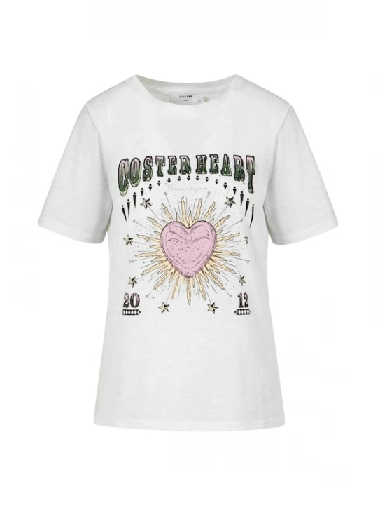 Foto van product Coster Copenhagen Shirt geel / groen / oudroze / wit