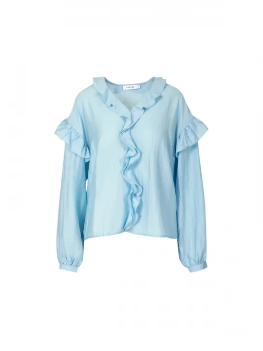 Foto van product Coster Copenhagen Shirt ' Longsleeved ' blauw