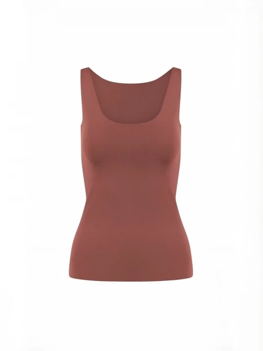 Foto van product Coster Copenhagen Top ' CC Heart ' roestbruin