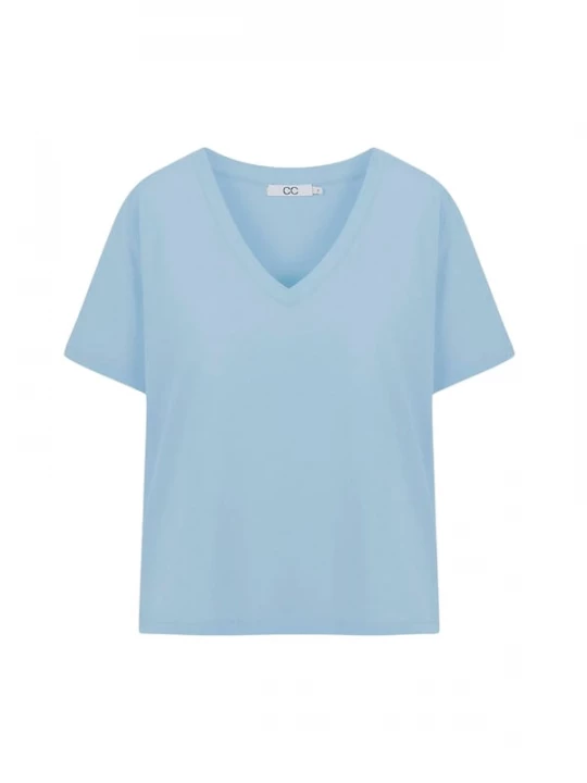 Foto van product Coster Copenhagen Top ' CC ' lichtblauw