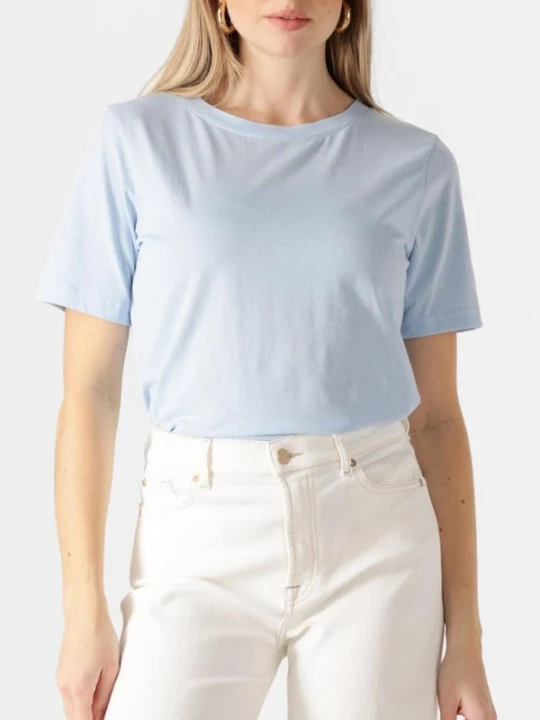 Foto van product Coster Copenhagen Top ' CC ' lichtblauw