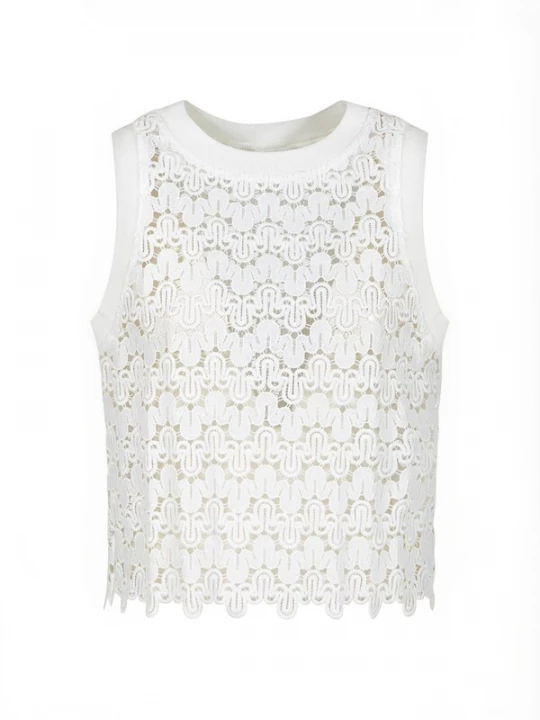 Foto van product Coster Copenhagen Top ' Lace ' wit