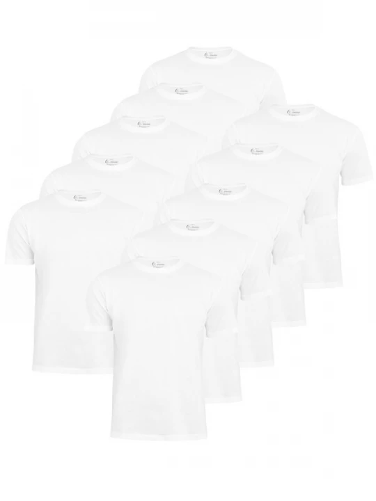 Foto van product Cotton Prime Shirt ' Basic O-Neck ' wit