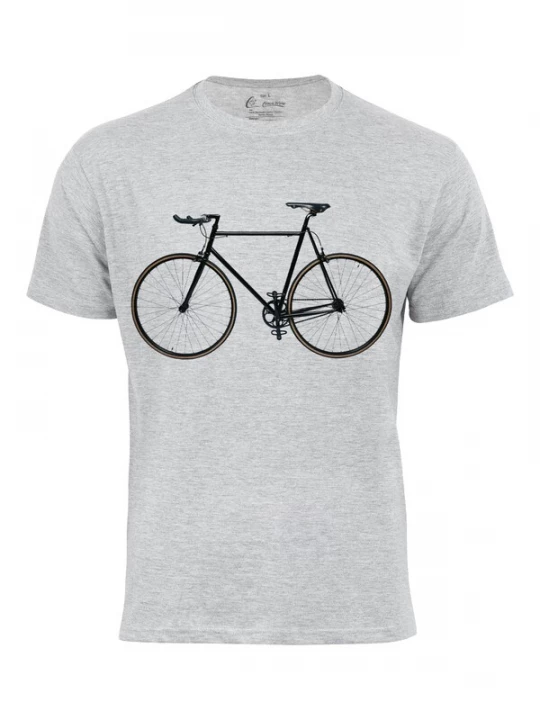 Foto van product Cotton Prime Shirt 'Bike - Fahrrad' stone grey / zwart