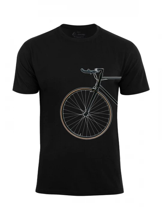 Foto van product Cotton Prime Shirt 'Bike Lover' lichtbruin / zwart / wit