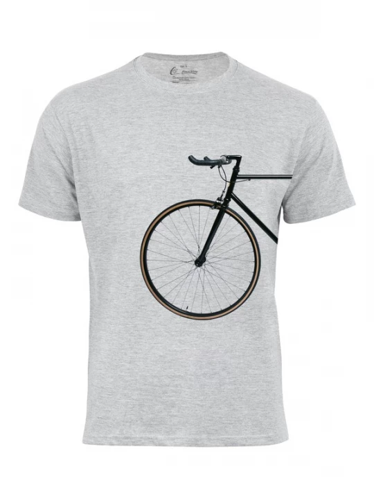 Foto van product Cotton Prime Shirt 'Bike Lover' stone grey / zwart