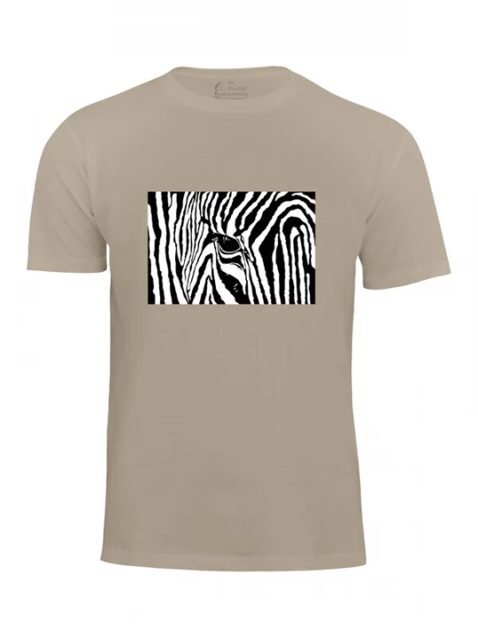 Foto van product Cotton Prime Shirt 'Black & White Zebra Eye' beige / zwart / wit