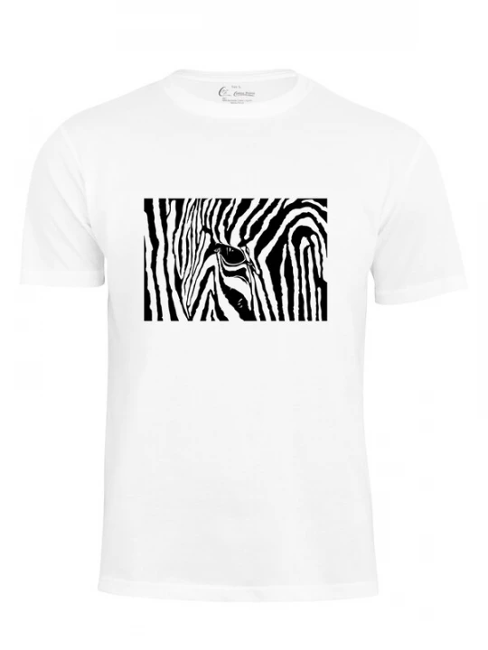 Foto van product Cotton Prime Shirt 'Black & White Zebra Eye' zwart / wit