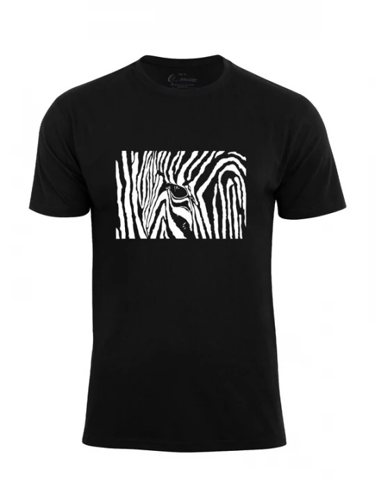 Foto van product Cotton Prime Shirt 'Black & White Zebra Eye' zwart / wit