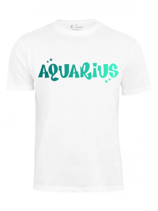 Foto van product Cotton Prime Shirt 'Sternzeichen Wassermann' turquoise / smaragd / wit