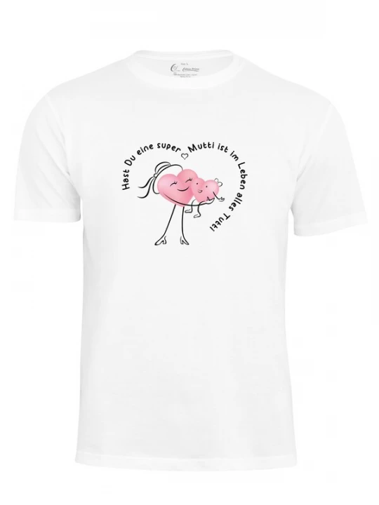 Foto van product Cotton Prime Shirt 'Super Mutti' oudroze / zwart / wit