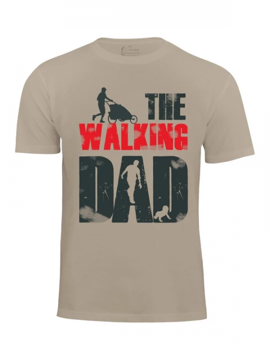 Foto van product Cotton Prime Shirt 'The Walking Dad' beige / rood / zwart