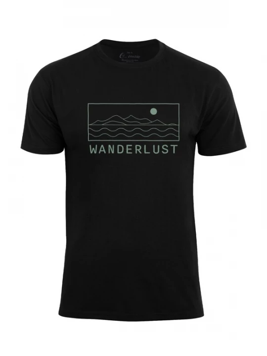 Foto van product Cotton Prime Shirt 'Wanderlust' mintgroen / zwart