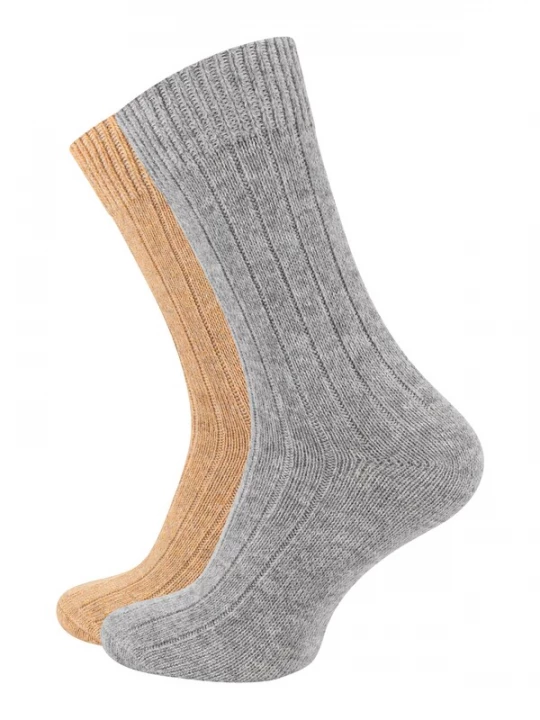 Foto van product Cotton Prime Sokken camel / grijs gemêleerd