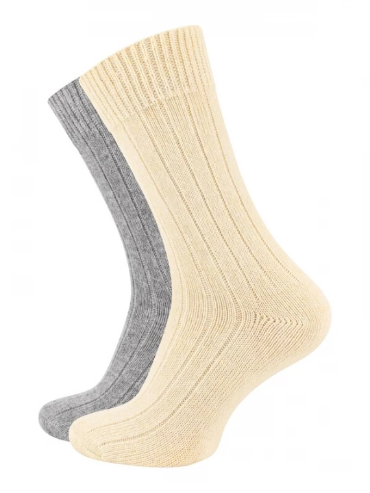 Foto van product Cotton Prime Sokken ecru / lichtgrijs