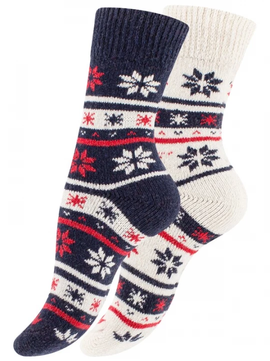 Foto van product Cotton Prime Sokken ecru / marine / rood